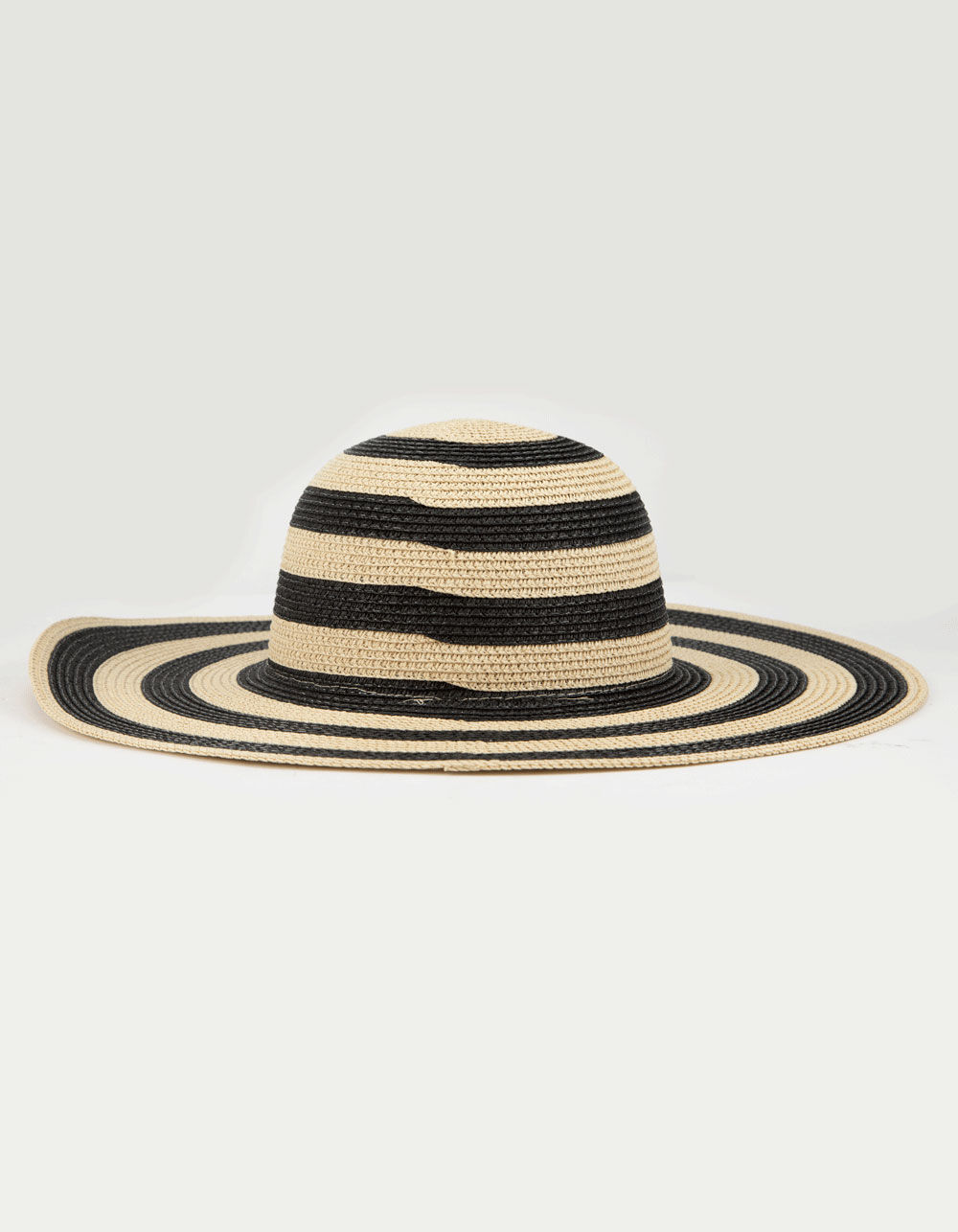 Stripe Womens Straw Hat image number 1