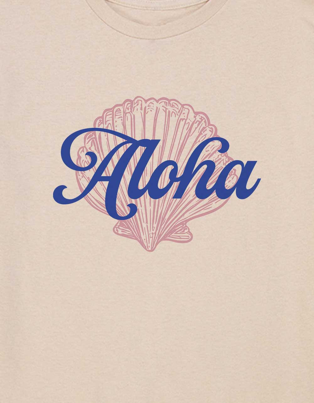ALOHA Shell Unisex Kids Tee - SAND