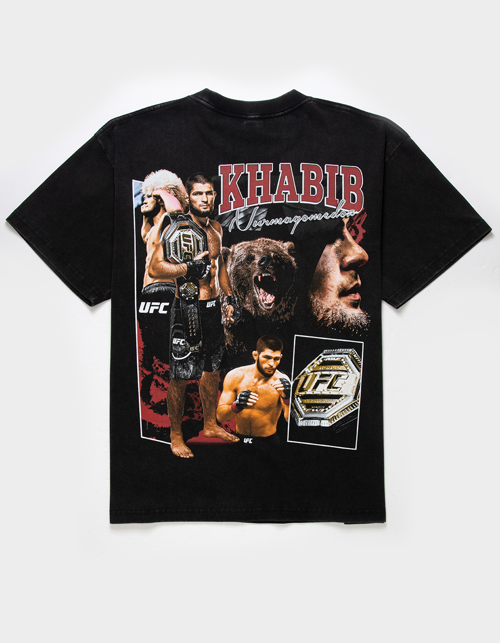 UFC The Eagle Khabib Nurmagomedov Mens Boxy Tee - BLACK