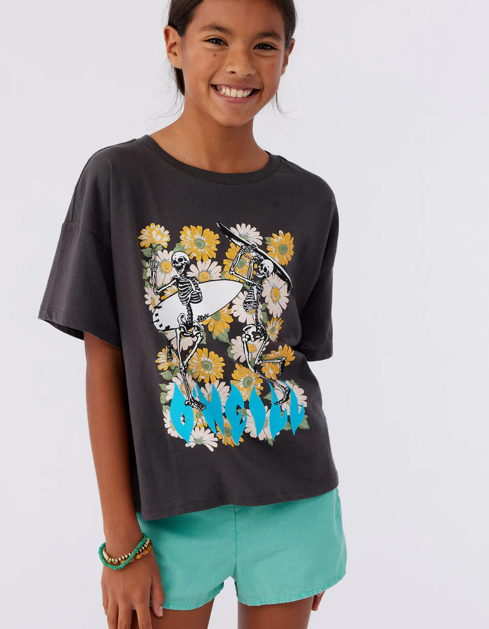O'NEILL Surf Forever Girls Tee WASHED BLACK Tillys