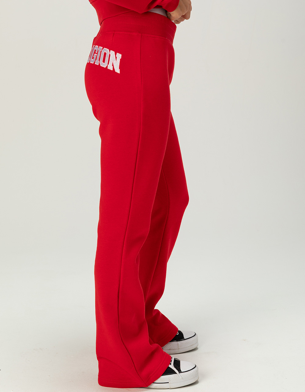 TRUE RELIGION Branded Womens Bootcut Sweatpants - RED
