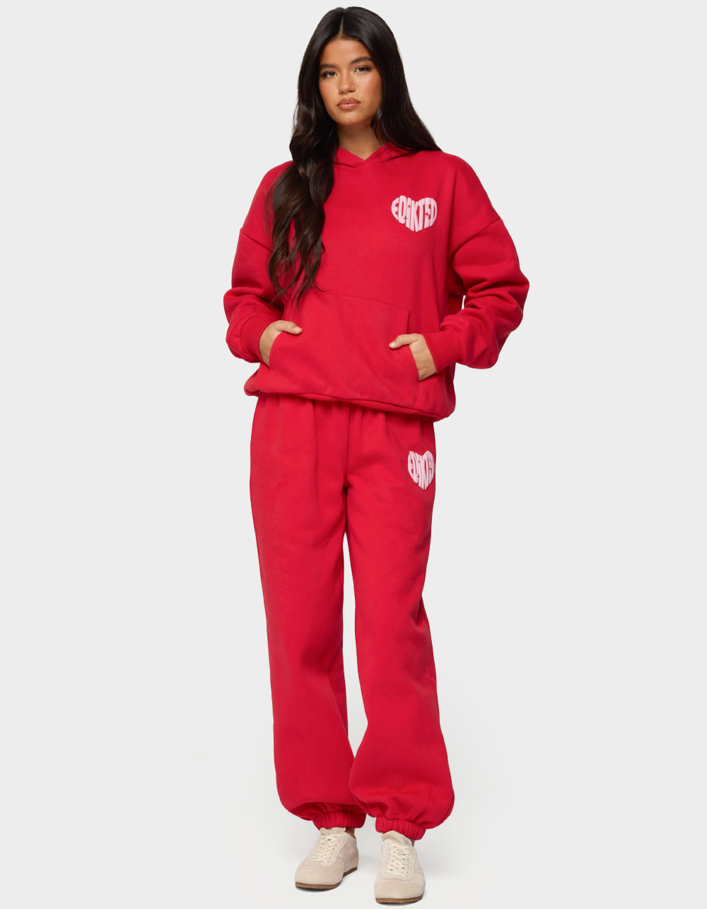 Edikted Major Love Sweatpants - RED