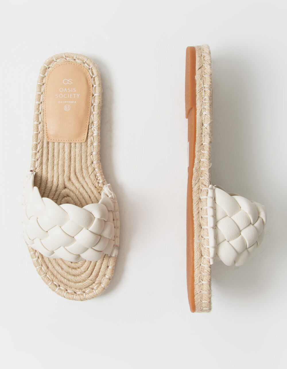 OASIS SOCIETY Woven Espadrille Womens Slide Sandals - WHITE | Tillys