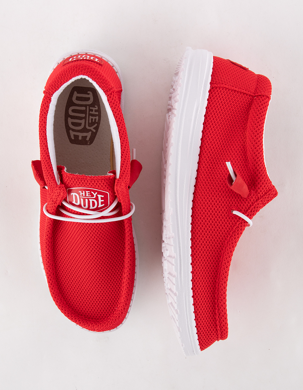 HEY DUDE Wally Sox Mens Shoes RED/WHITE Tillys