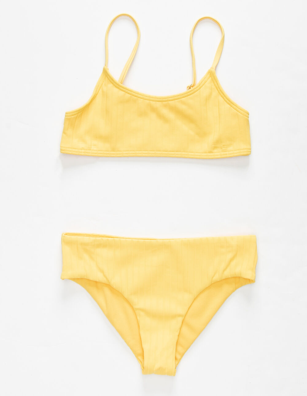 DAMSEL Thick Rib Bralette Girls Bikini Set - YELLOW | Tillys