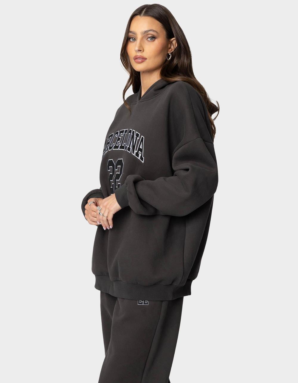 EDIKTED Barcelona Oversized Hoodie - GRAY