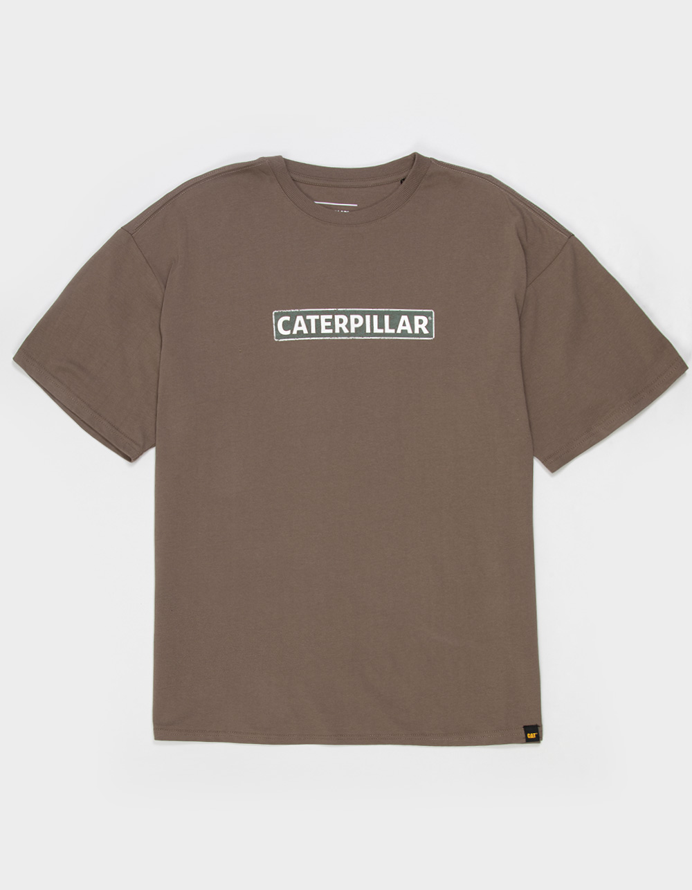 CATERPILLAR Premium Goods Mens Boxy Tee - BROWN