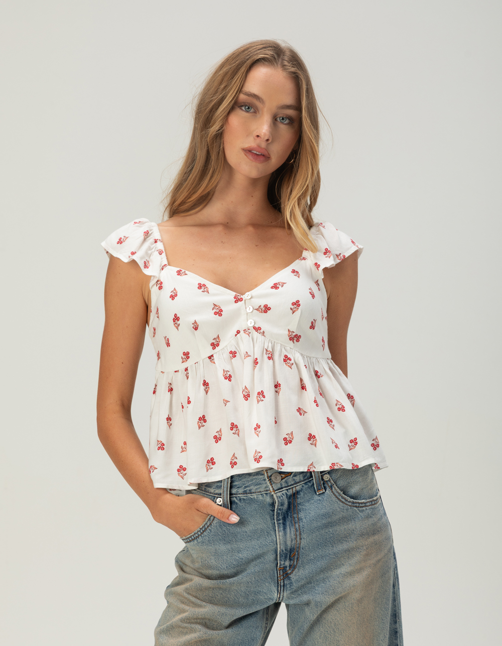 PATRONS OF PEACE Sully Womens Top - WHITE COMBO