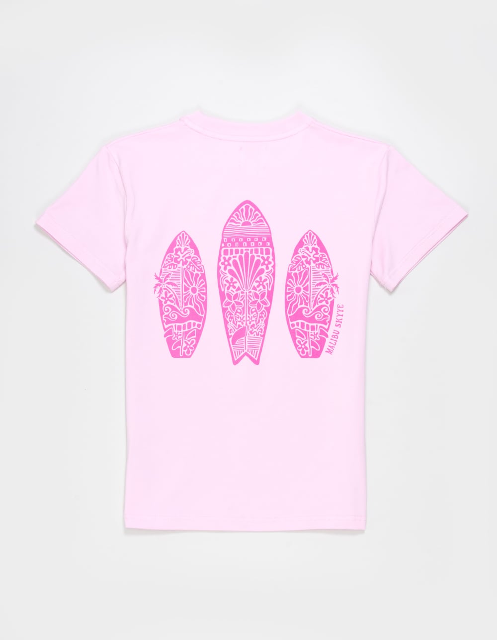 MALIBU SKYYE Surfboard Girls Boyfriend Tee - PINK