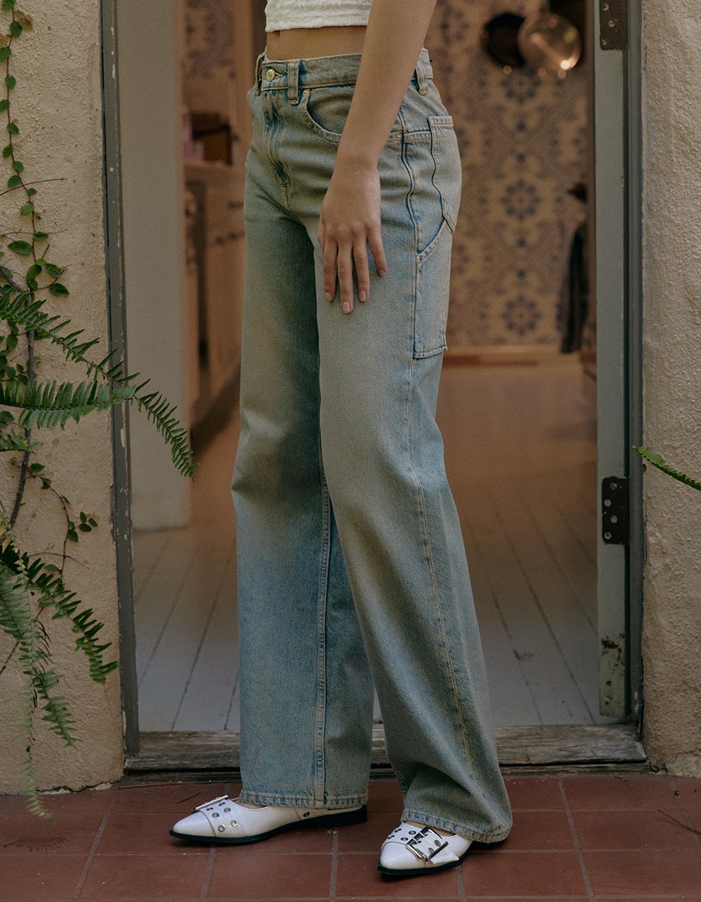 FREE PEOPLE Tinsley Womens Baggy High Rise Jeans - LIGHT WASH