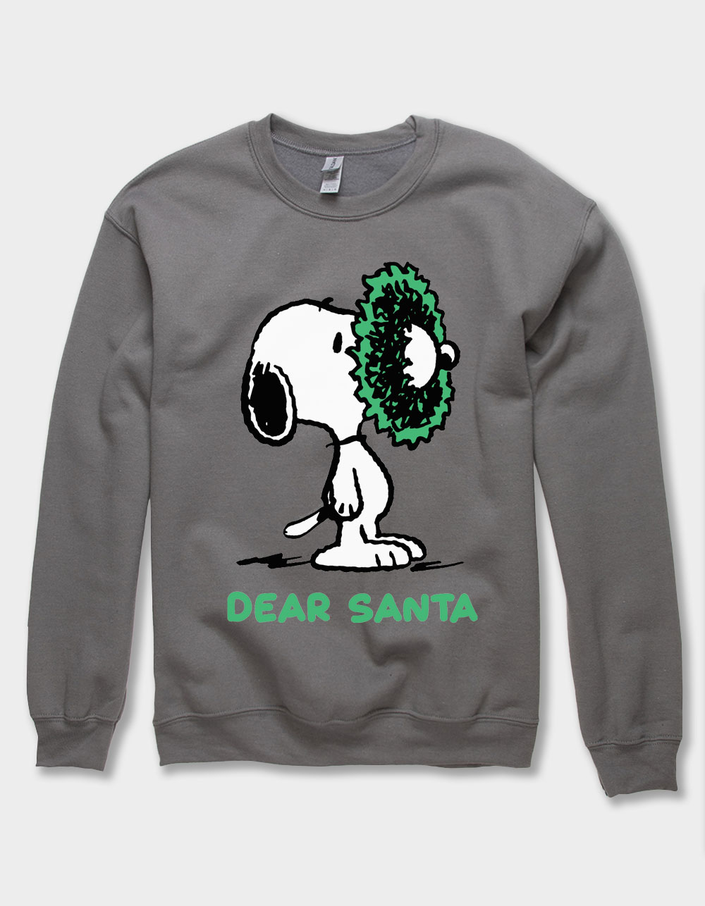 PEANUTS Dear Santa Unisex Crewneck Sweatshirt - CHARCOAL