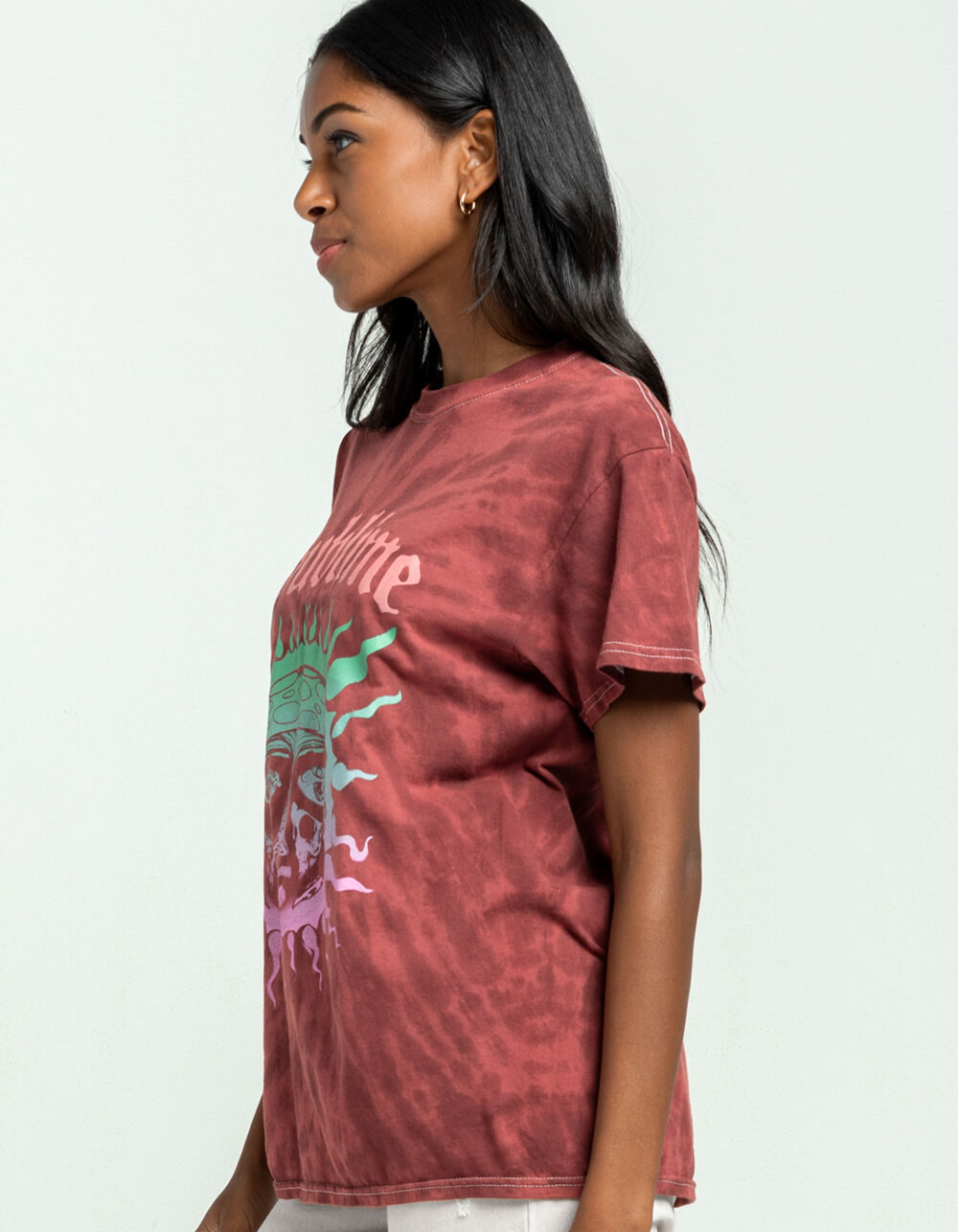 SUBLIME Tie Dye Womens Oversized TShirt PLUM Tillys