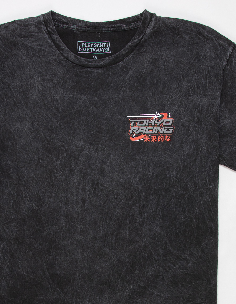 PLEASANT GETAWAY Tokyo Racing Futurist Mens Tee - WASHED BLACK