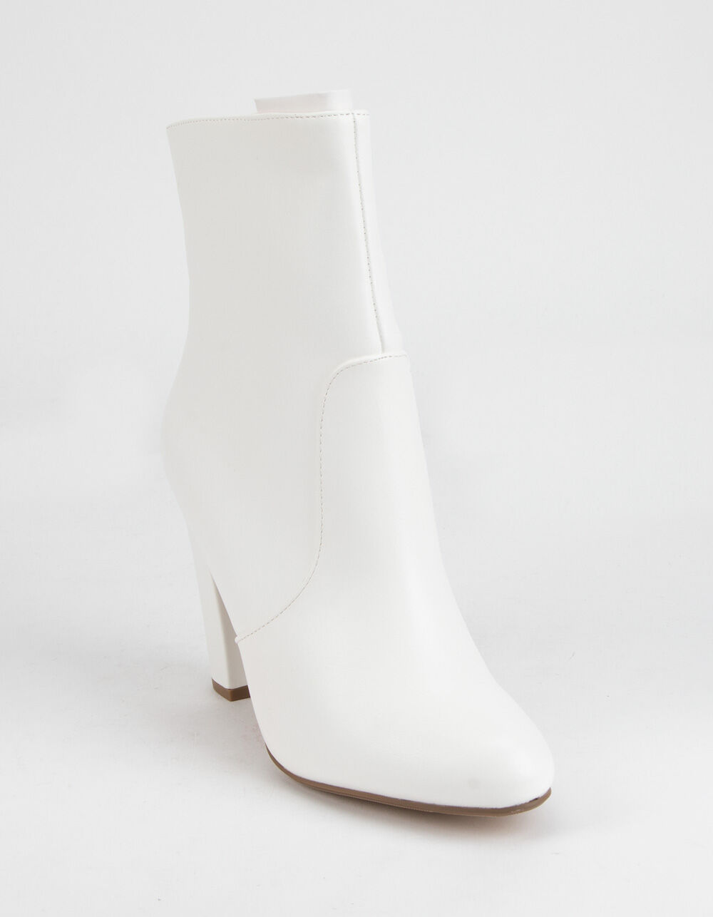 DELICIOUS Curved Heel Womens Ankle Boots WHITE Tillys