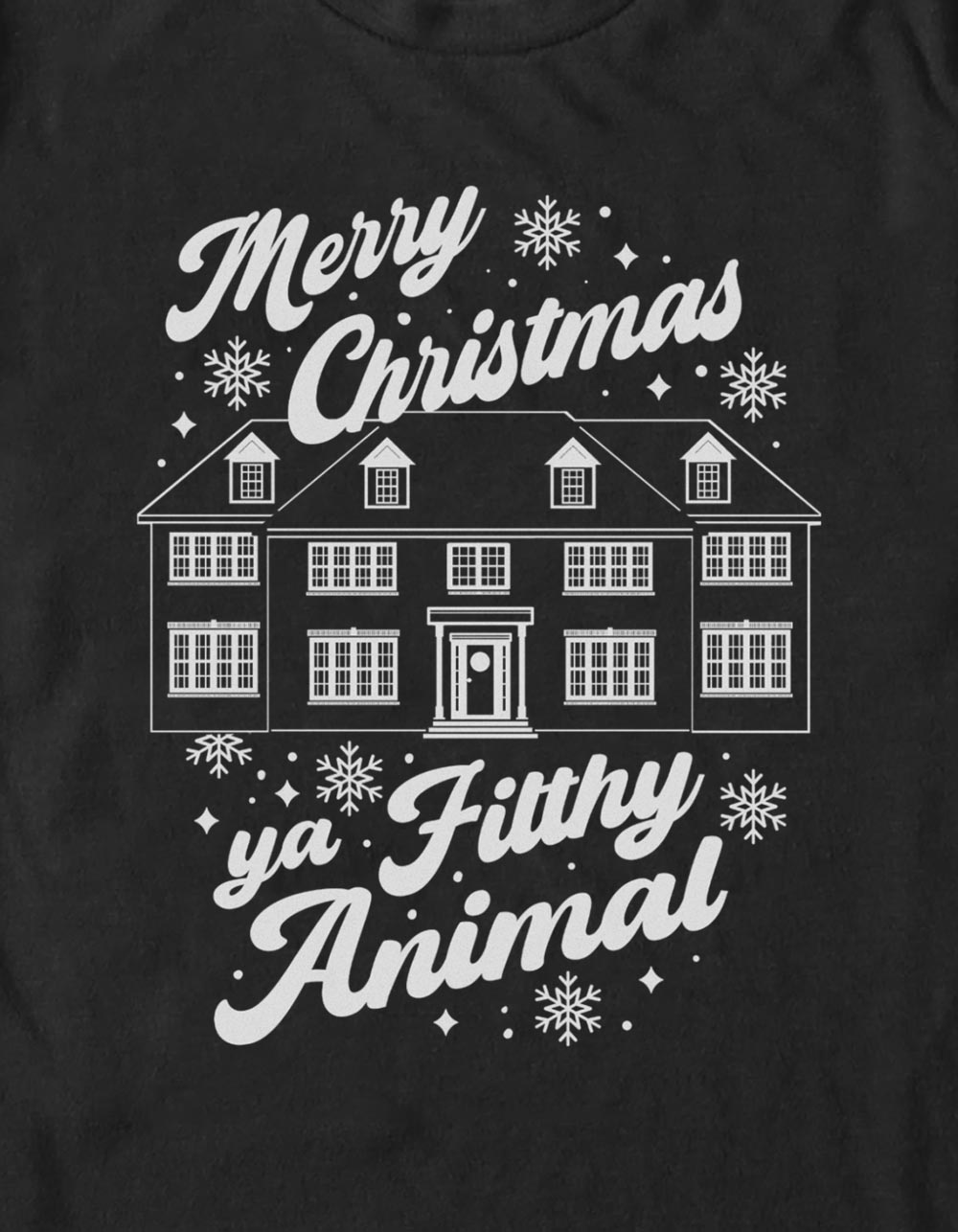 Home ALONE Merry Christmas Unisex Tee - BLACK