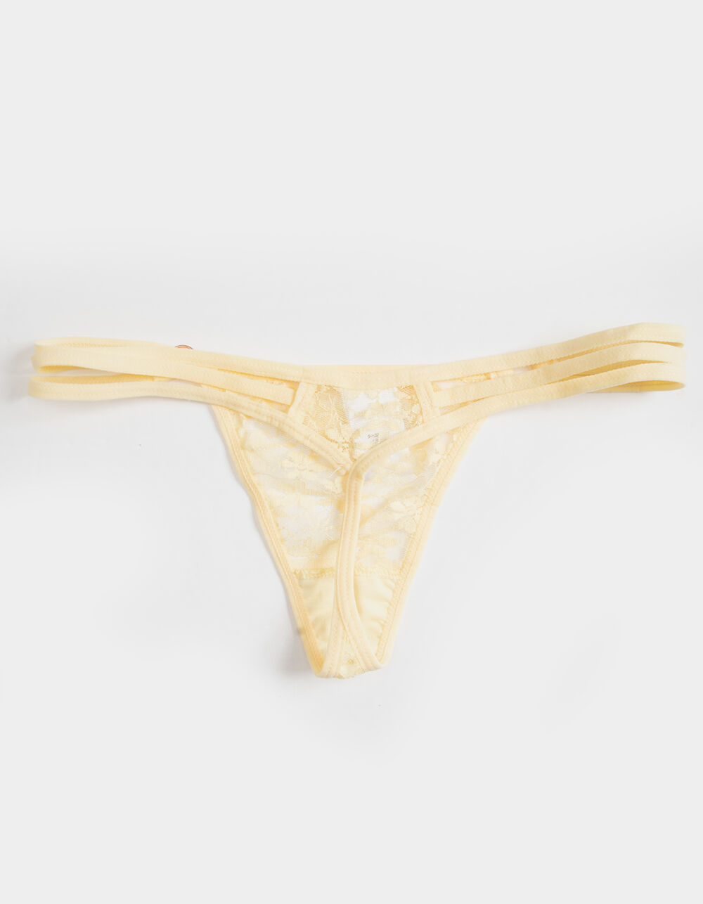 FULL TILT Strappy Side Lace Thong - LT YELLOW | Tillys