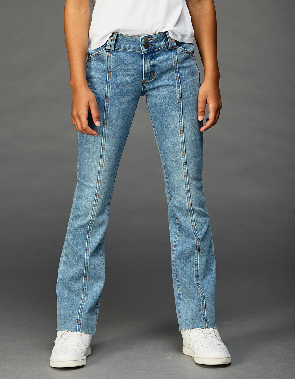 RSQ Girls Low Rise Flare Jeans - MEDIUM WASH