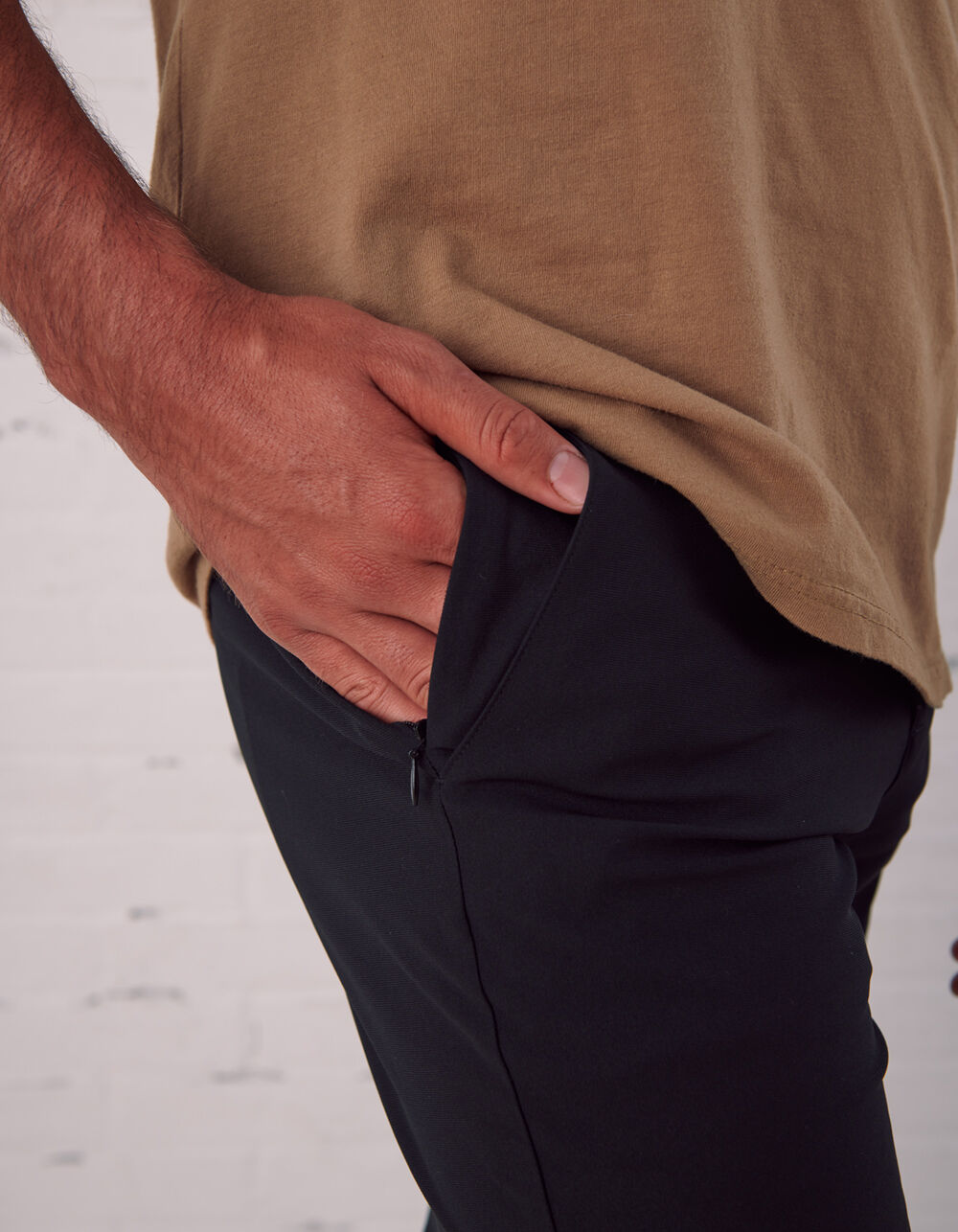 RSQ Mens Black Skinny Active Chinos - BLACK