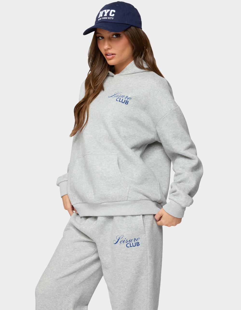 EDIKTED Leisure Club Hoodie - GRAY