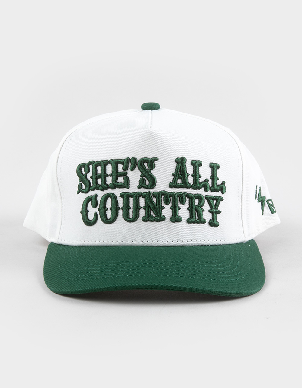 LOCAL BEACH She's All Country Snapback Hat - GREEN/WHITE