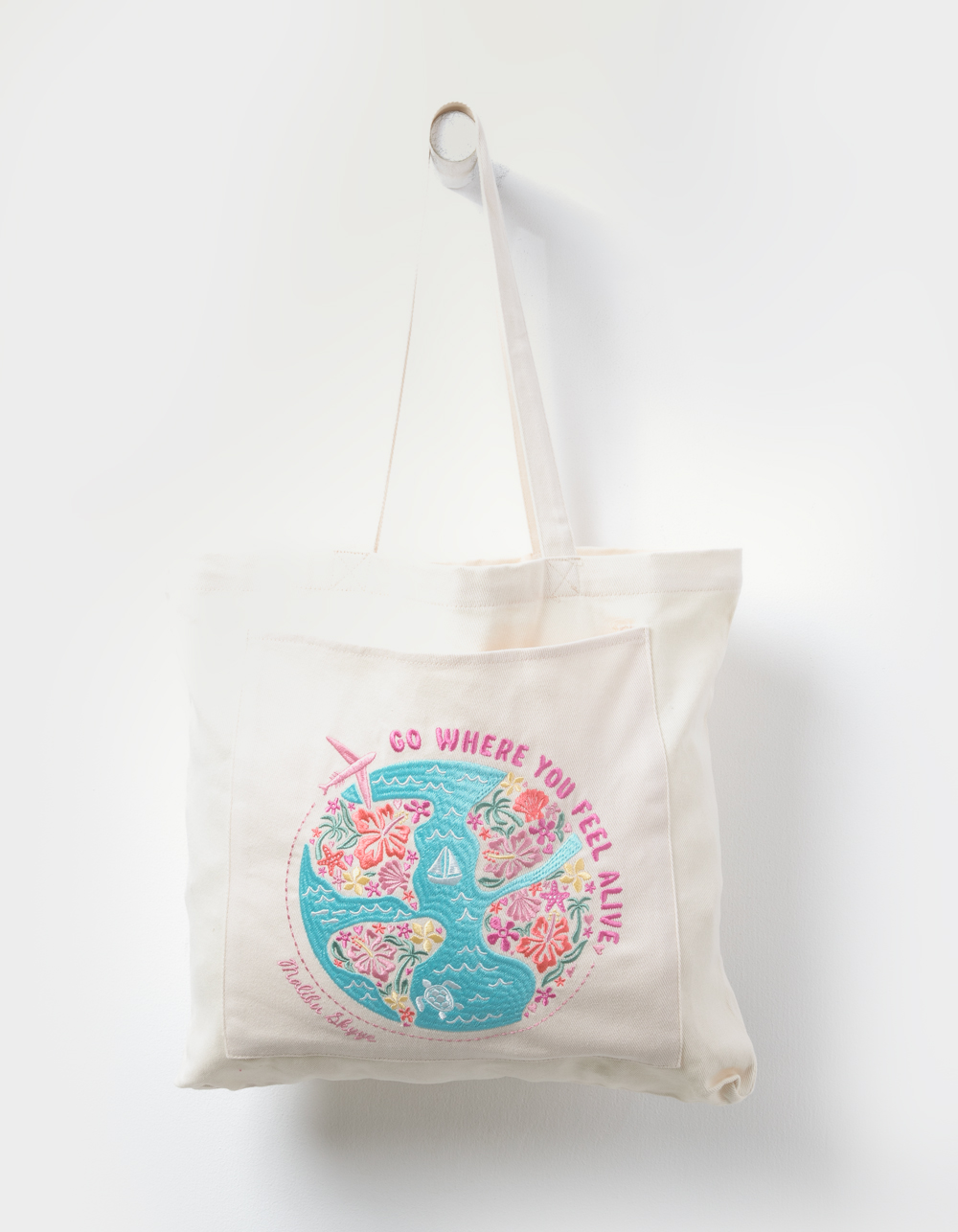 MALIBU SKYYE Feel Alive Tote Bag - BEIGE
