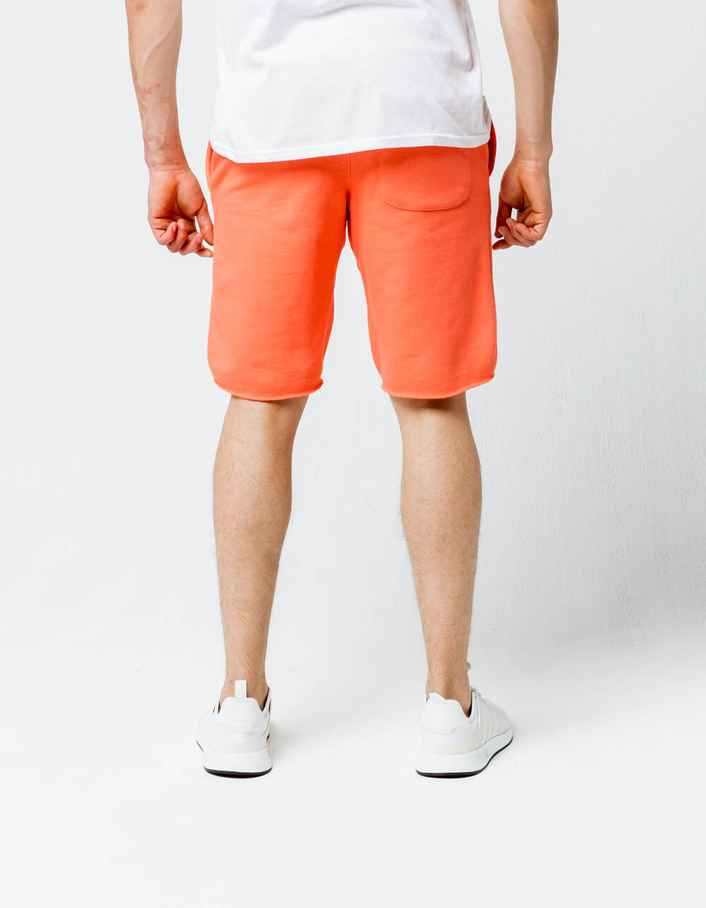 CHAMPION Cutoff Papaya Mens Sweat Shorts - PAPAYA
