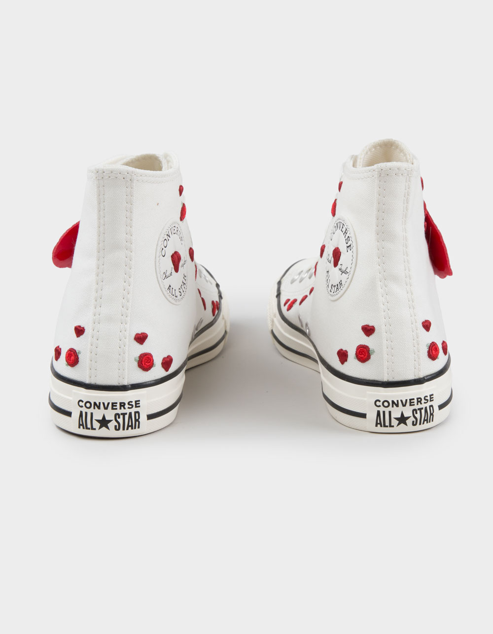 CONVERSE Chuck Taylor All Star Roses Embroidered Womens High Top Shoes - WHITE