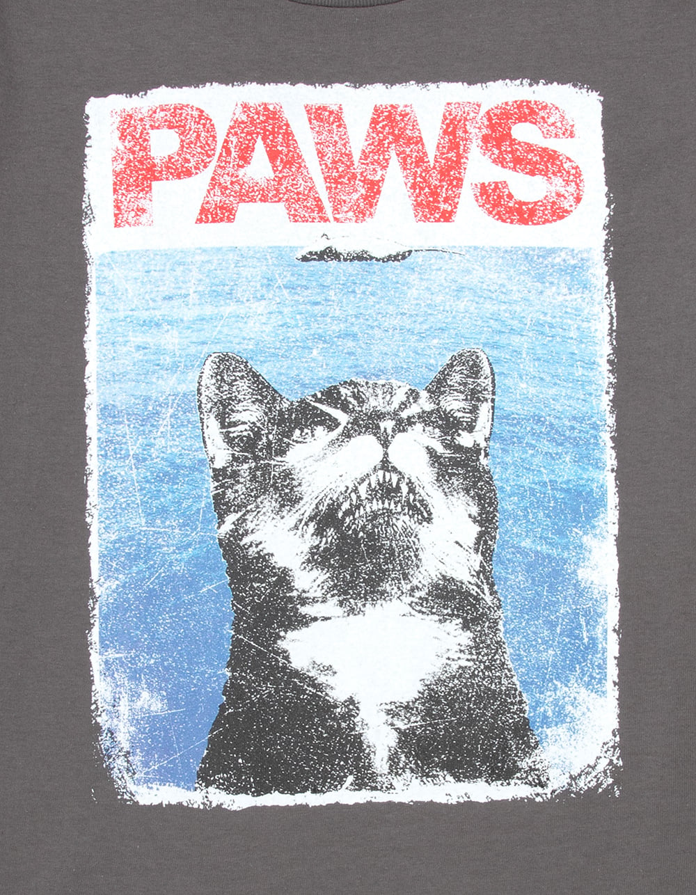RIOT SOCIET Paws Girls Boyfriend Tee - GRAY
