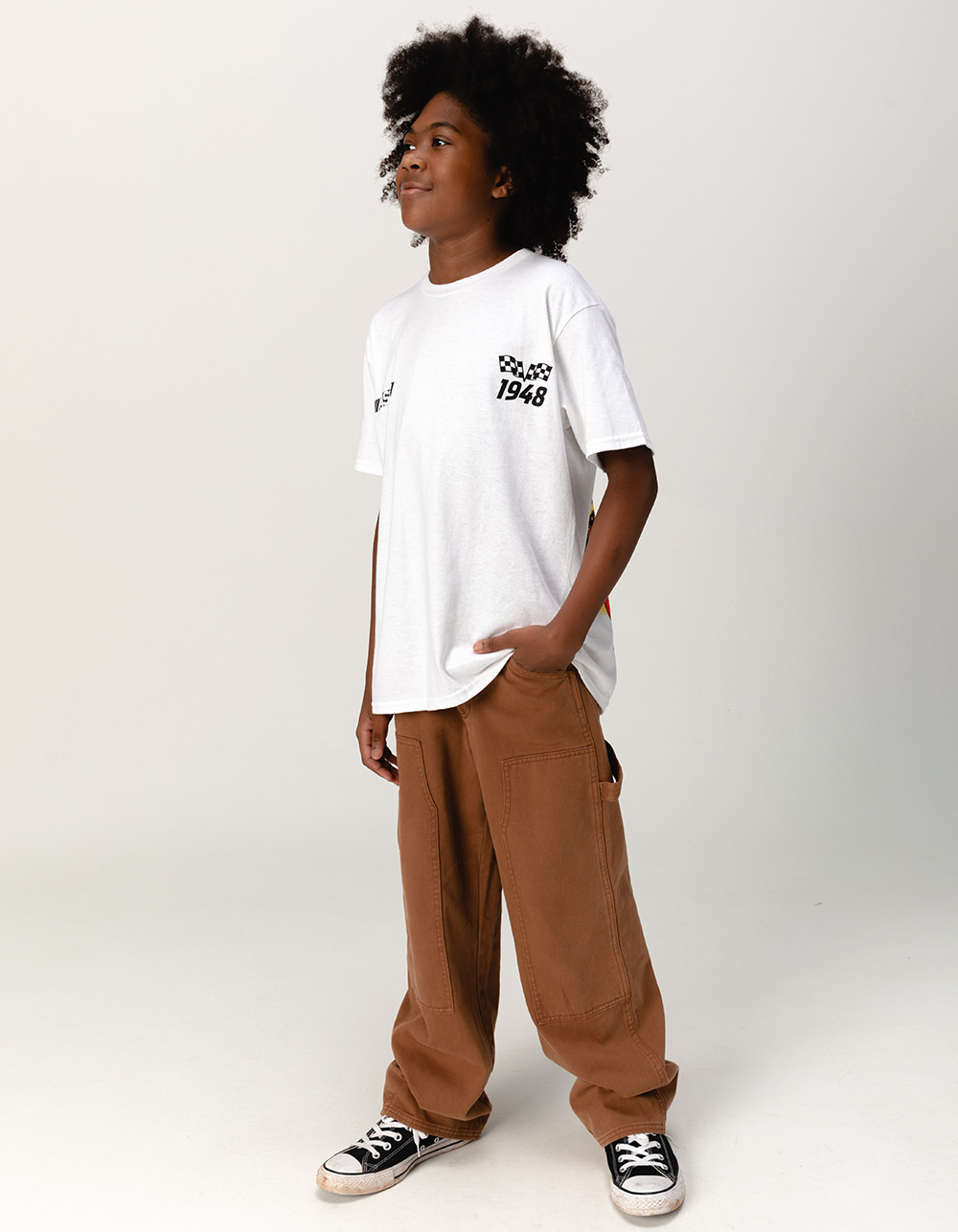 RSQ Boys Straight Twill Utility Pants - TOFFEE