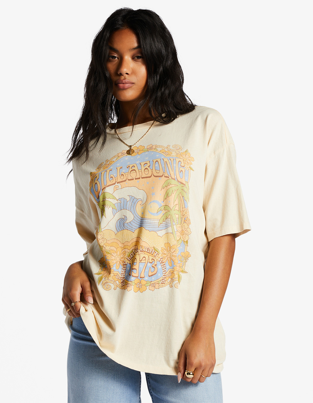 BILLABONG In The Clouds Womens Oversized Tee - OFF WHITE | Tillys