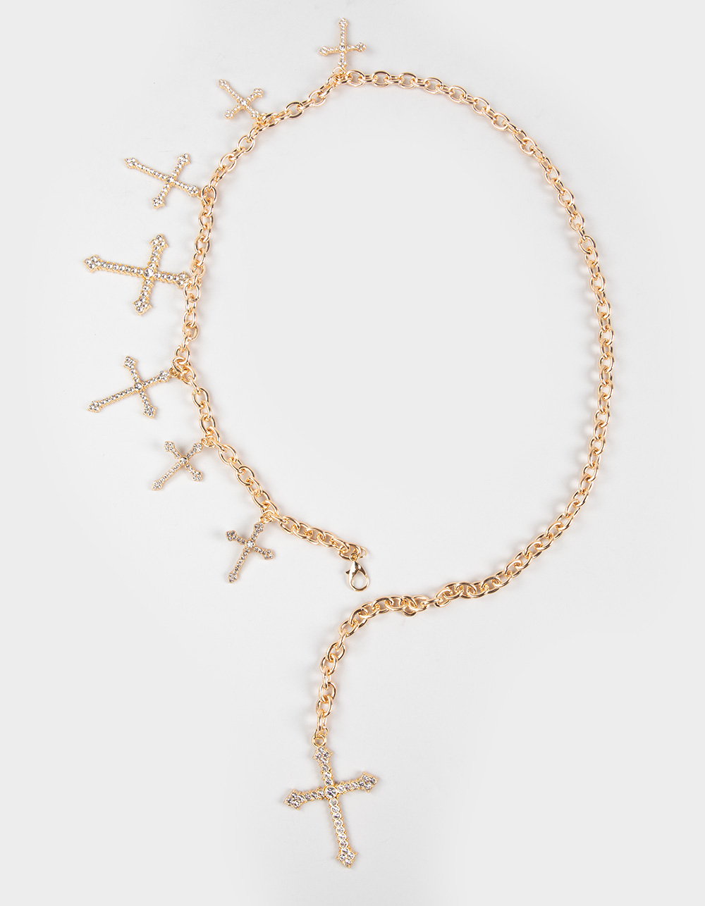 Cross Chain Womens Belt - GOLD