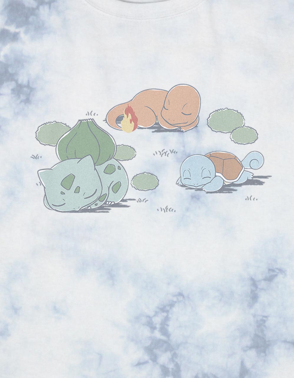 POKEMON Bulbasaur Charmander Squirtle Nap Unisex Tee - WHITE COMBO