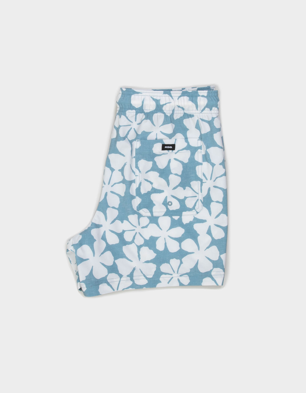 RSQ Mens Tossed Daisy Swim Shorts - CADET