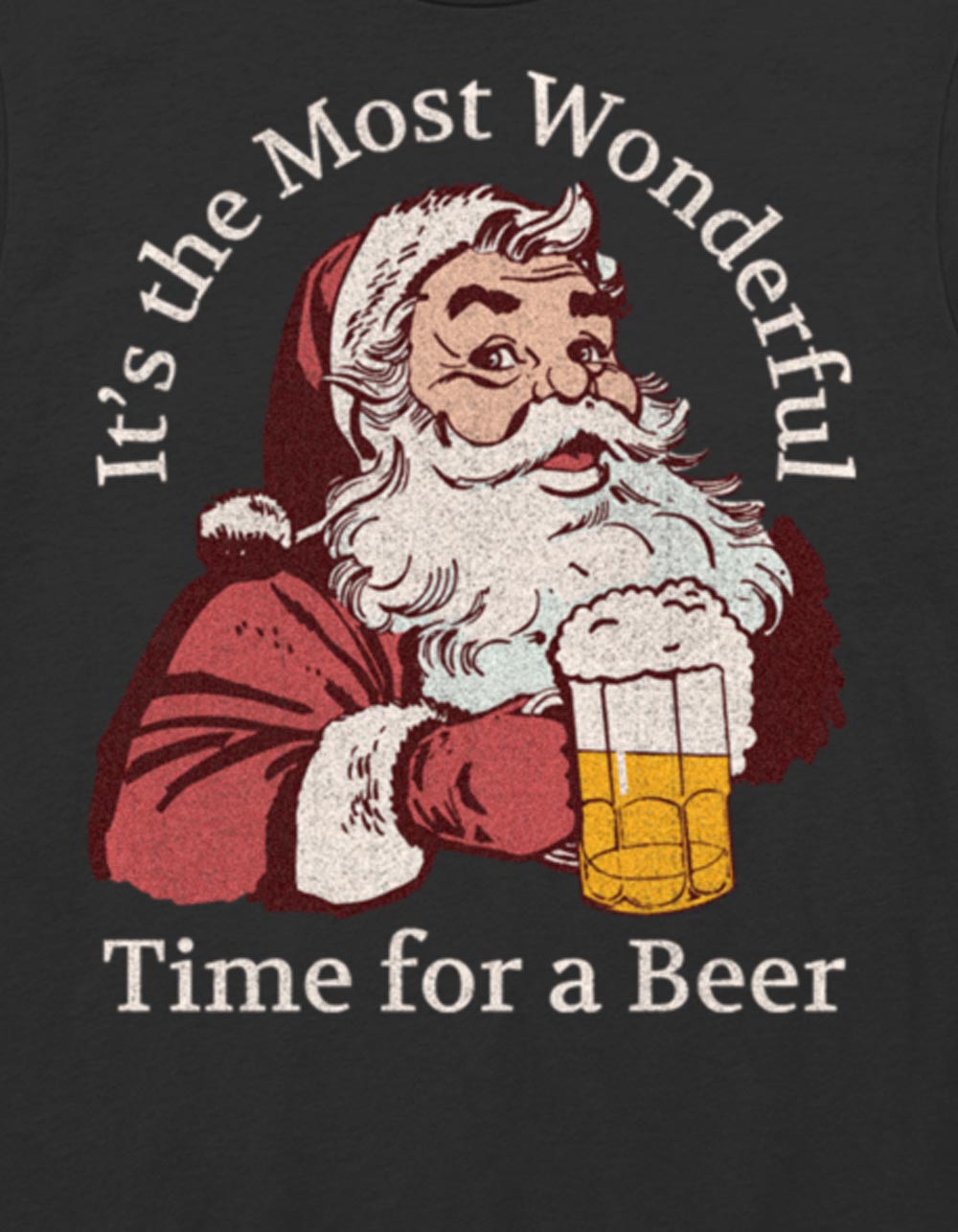 Beer Time For Santa Unisex Holiday Tee - BLACK