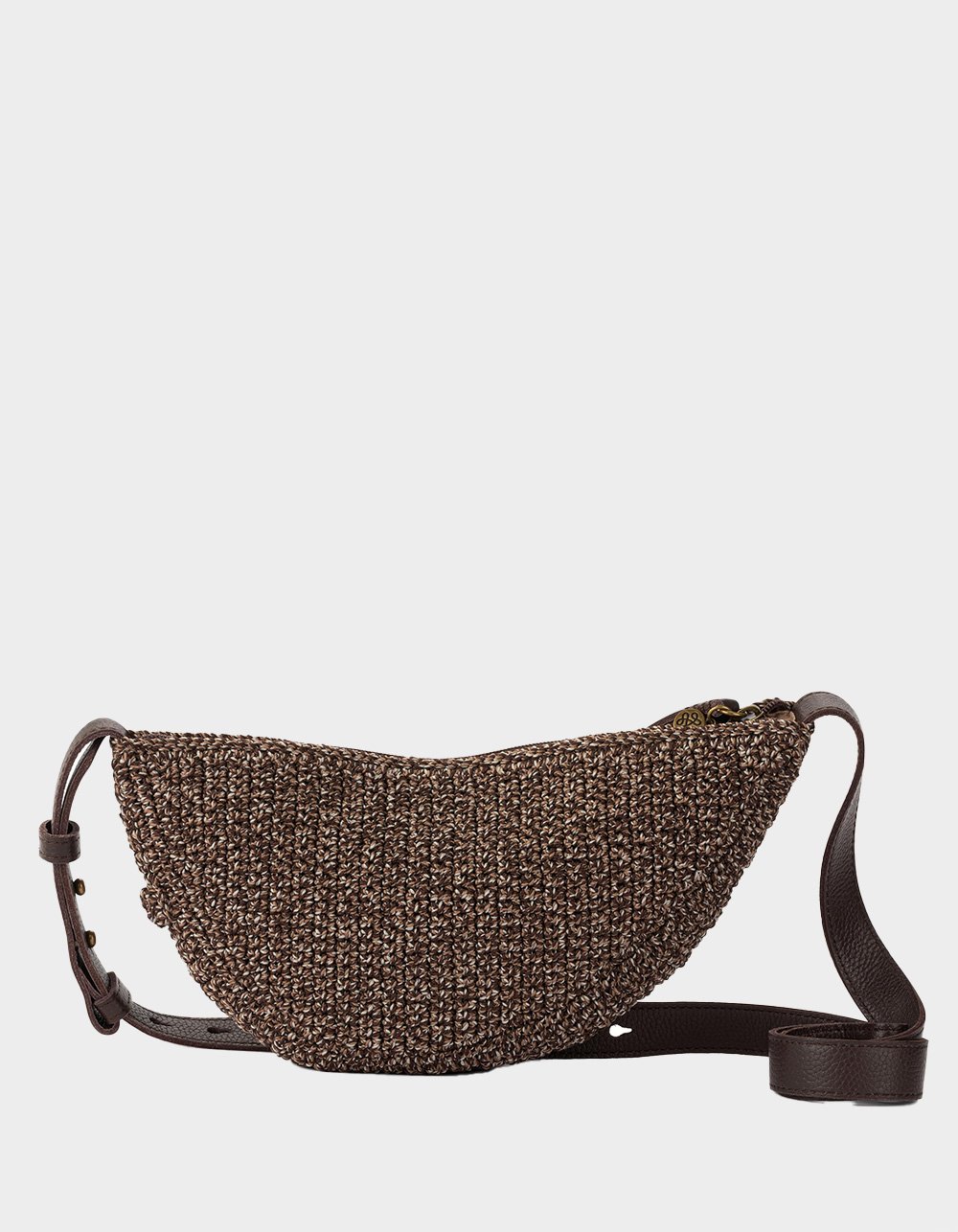 THE SAK Tess Crochet Sling Bag - HTHR BROWN