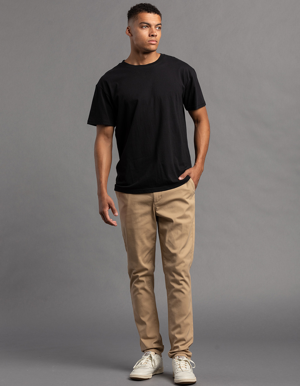 RSQ Mens Slim Taper Chino Pants - KHAKI