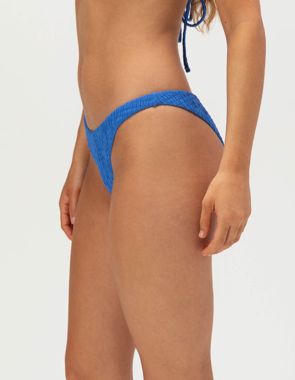 FULL TILT Smocked Skimpy Bikini Bottoms - ROYAL