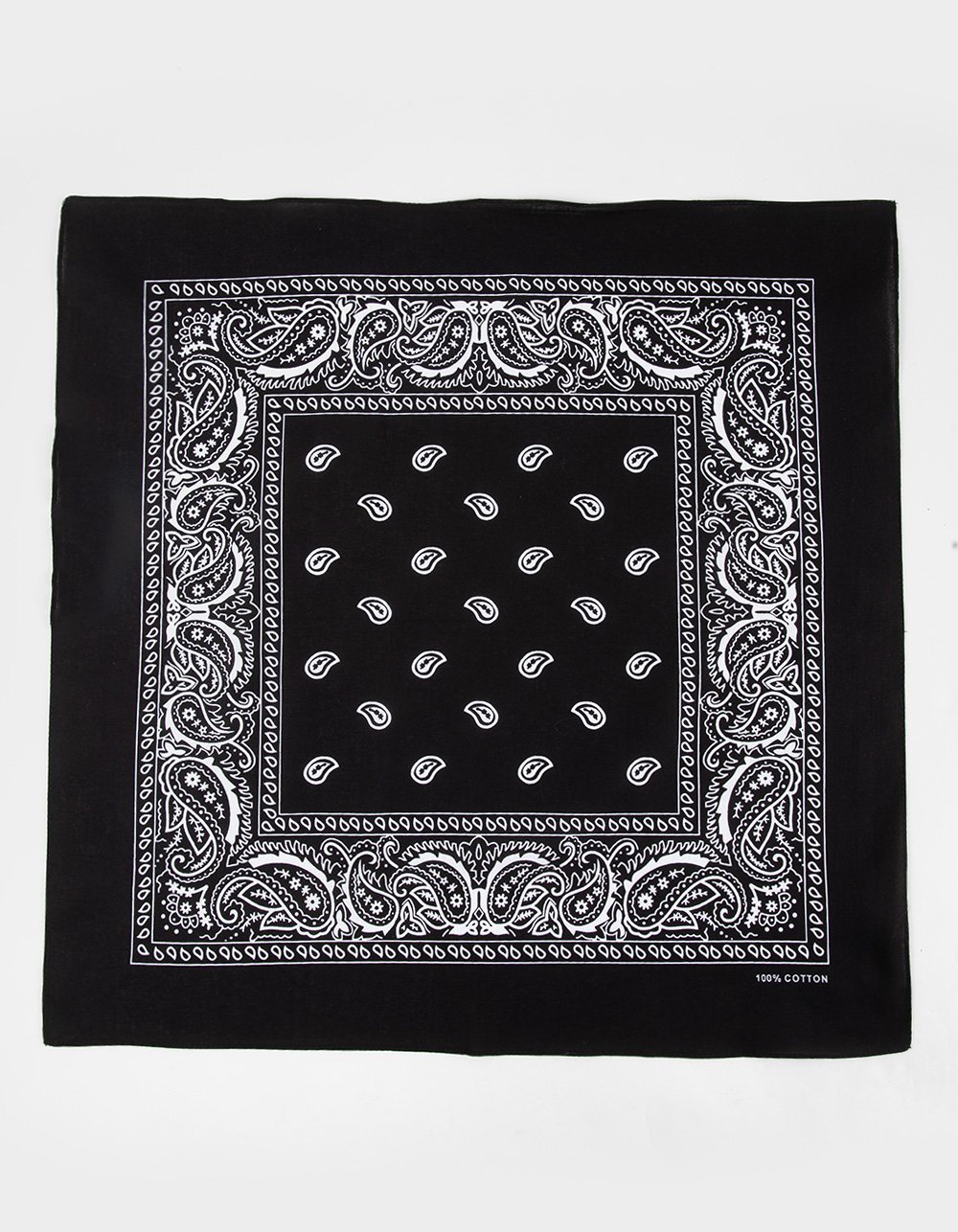 Black Paisley Bandana - BLACK