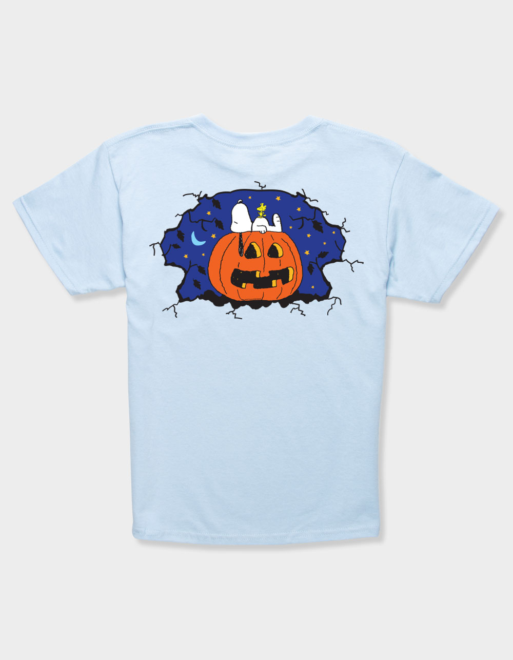 PEANUTS Night View Unisex Kids Tee - LIGHT BLUE