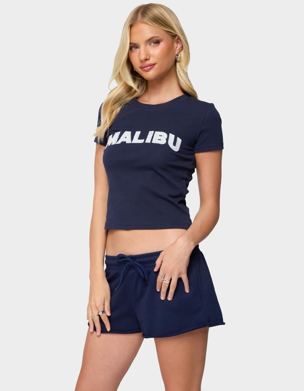 EDIKTED Pacific Coast Tee - NAVY