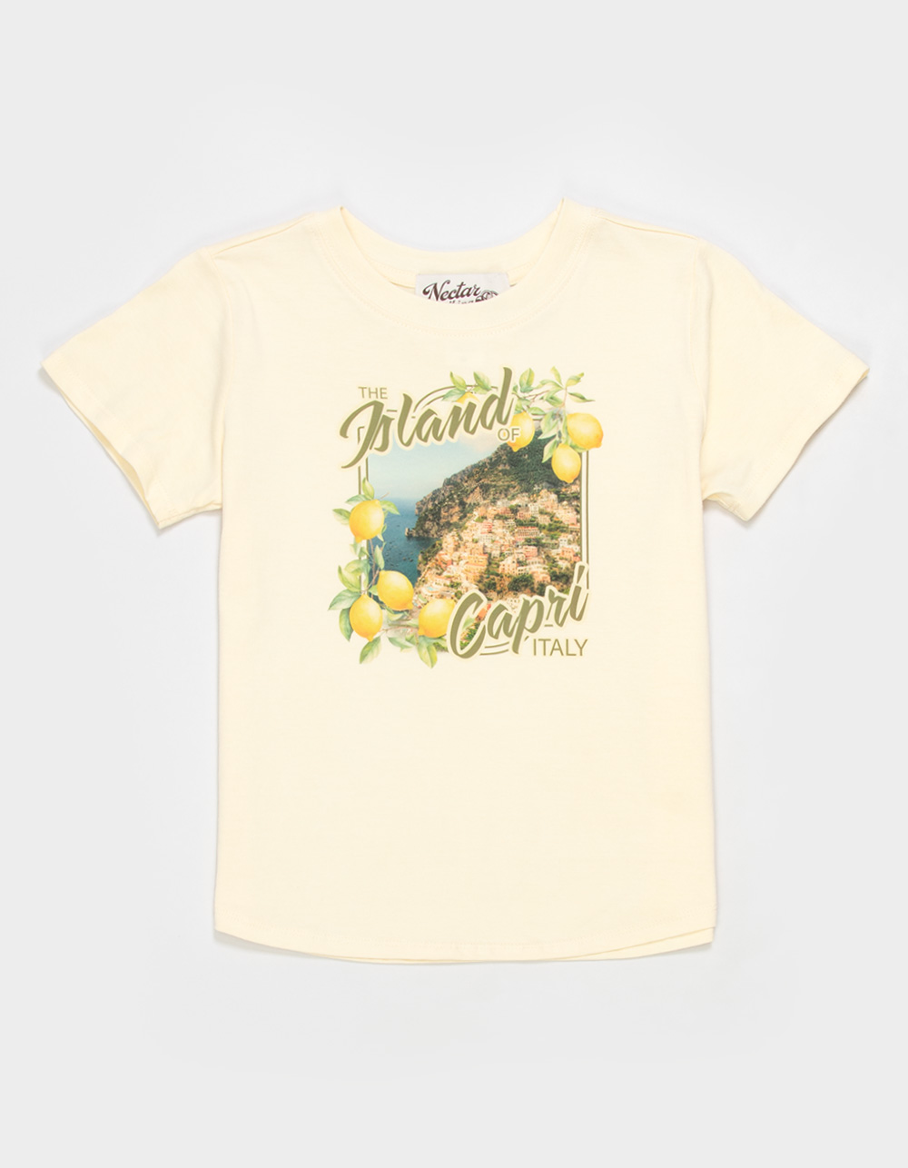 NECTAR CLOTHING Island Of Capri Girls Tee - YELLOW
