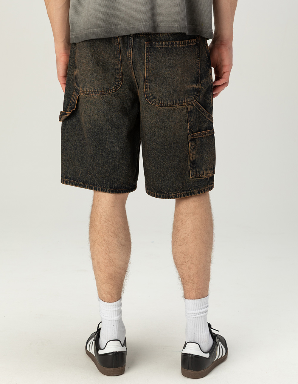 RSQ Mens Loose Carpenter Jorts - RUST