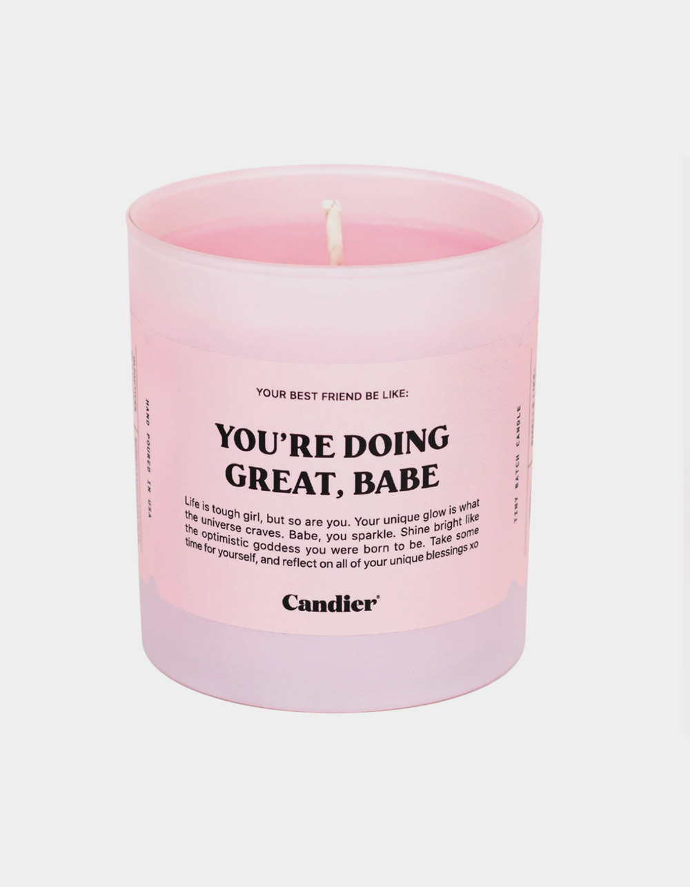CANDIER BY RYAN PORTER You're Doing Great, Babe Candle PINK Tillys