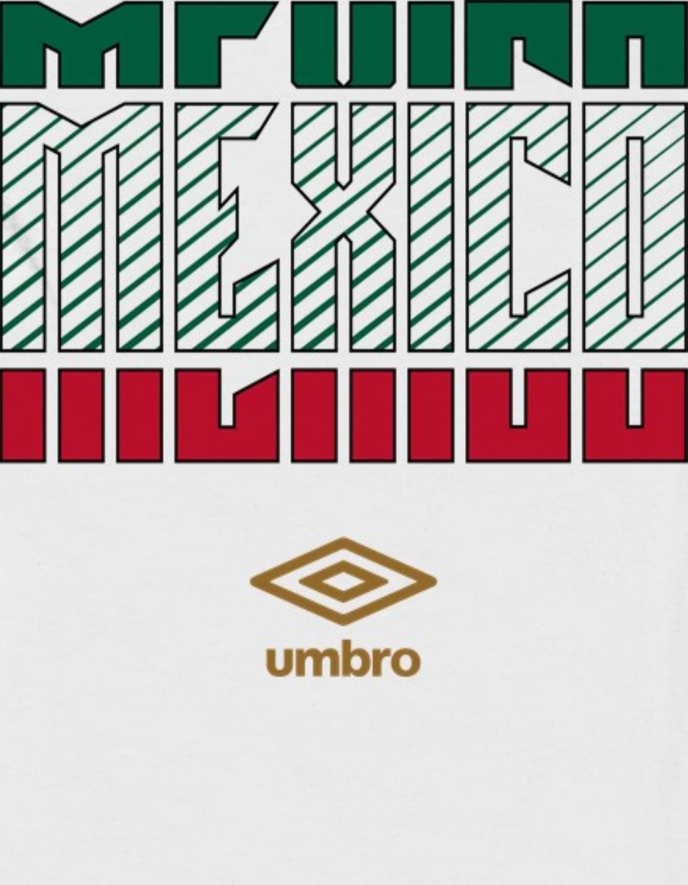 UMBRO Country Stack Mexico Unisex Tee - WHITE