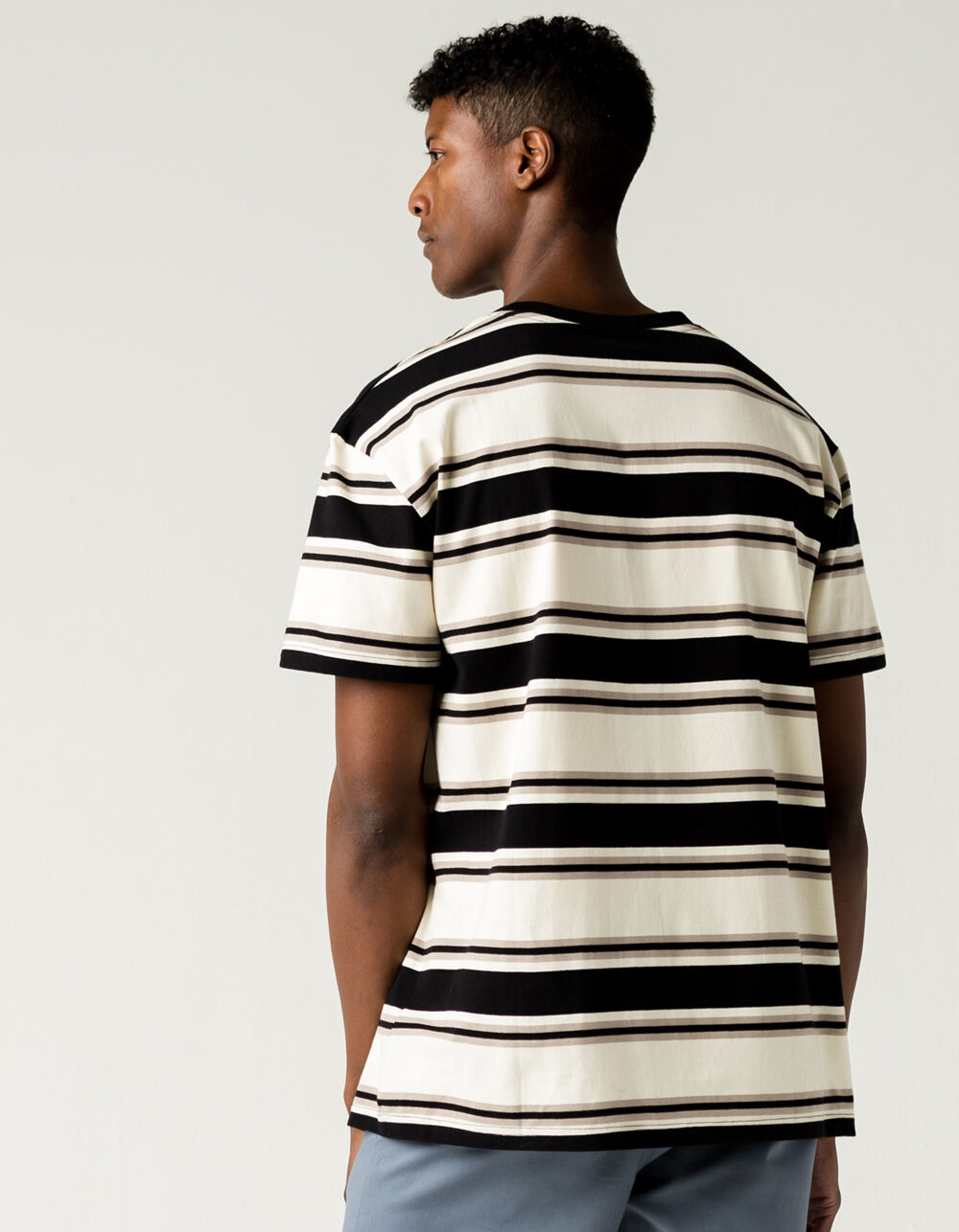 RSQ Oversized Striped Mens Black & White T-Shirt - BLACK/WHITE | Tillys