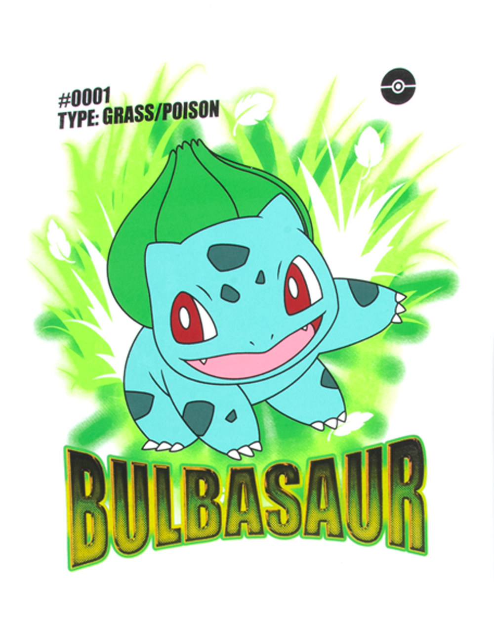 POKEMON Bulbasaur Mens Boxy Tee - WHITE