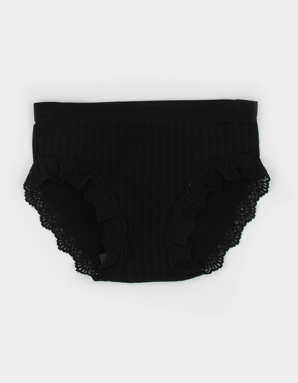 CARRIE AMBER Lace Trim Brief Panties BLACK Tillys