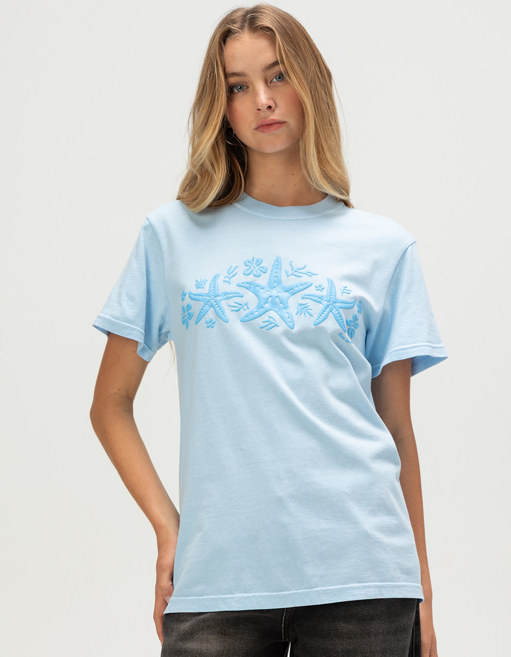 RIOT SOCIETY Starfish Womens Boyfriend Tee - BLUE