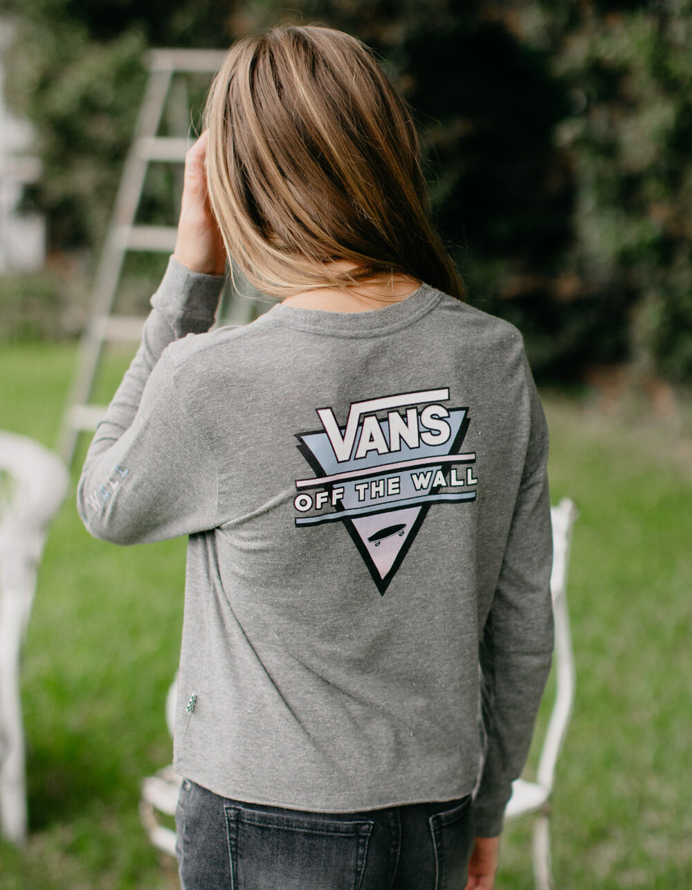 VANS Tri Cord Girls T-Shirt - GRAY | Tillys