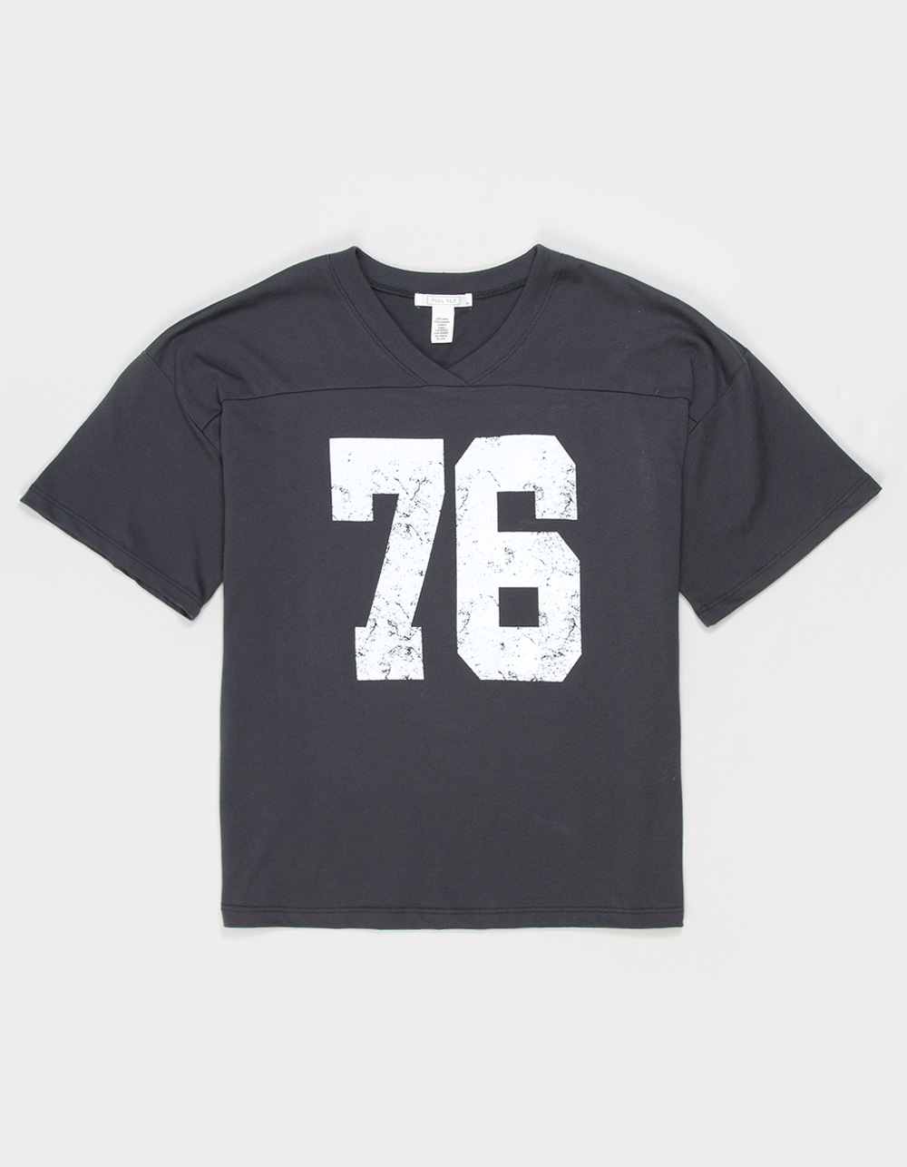 FULL TILT 76 Girls Boyfriend Tee - WASHED BLACK